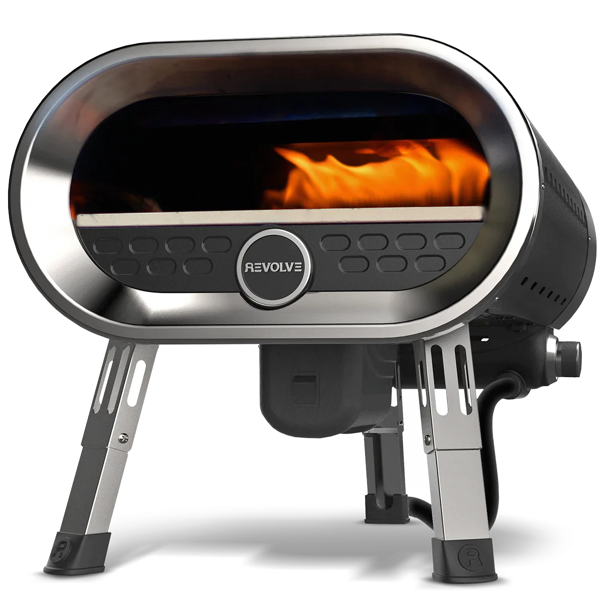 Gas-fired outdoor pizza oven